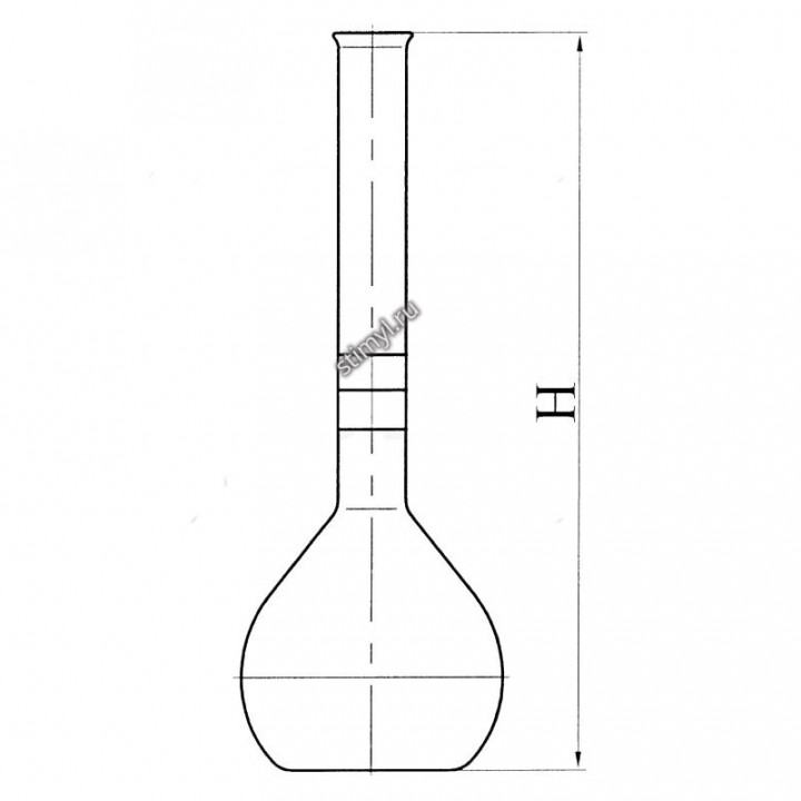 Колба стеклянная с градуированной горловиной