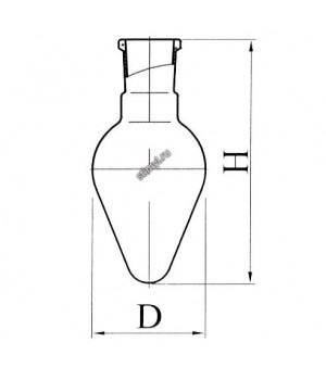 Колба остродонная со шлифом