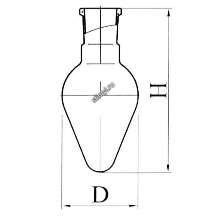 Колба остродонная со шлифом