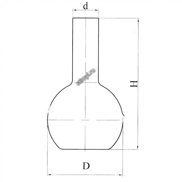 Колба П-2 без шлифа